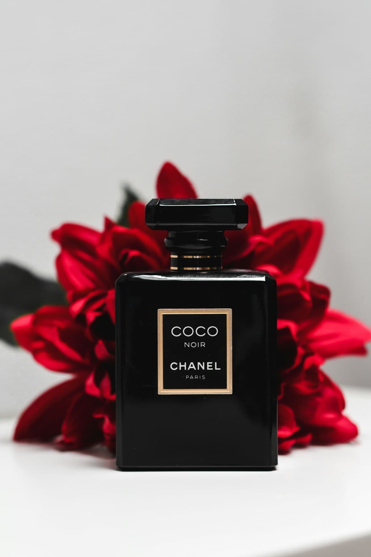 Fragrance bottle photographed in soft natural light